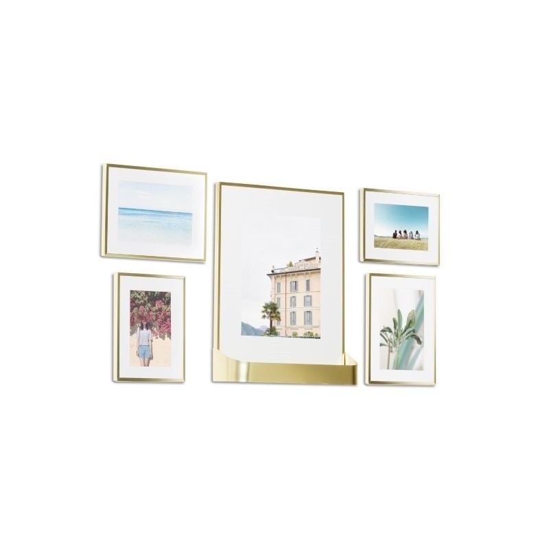 UMBRA zestaw 5 ramek na zdjęcia MATINNE  złote