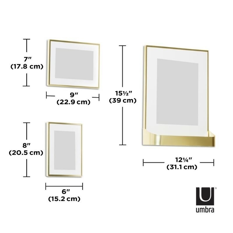 UMBRA zestaw 5 ramek na zdjęcia MATINNE  złote