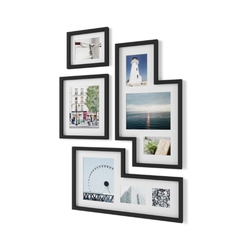 UMBRA zestaw 4 ramek do zdjęć MINGLE czarne