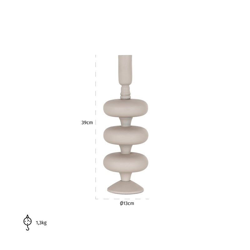 RICHMOND świecznik TILLY L beżowy