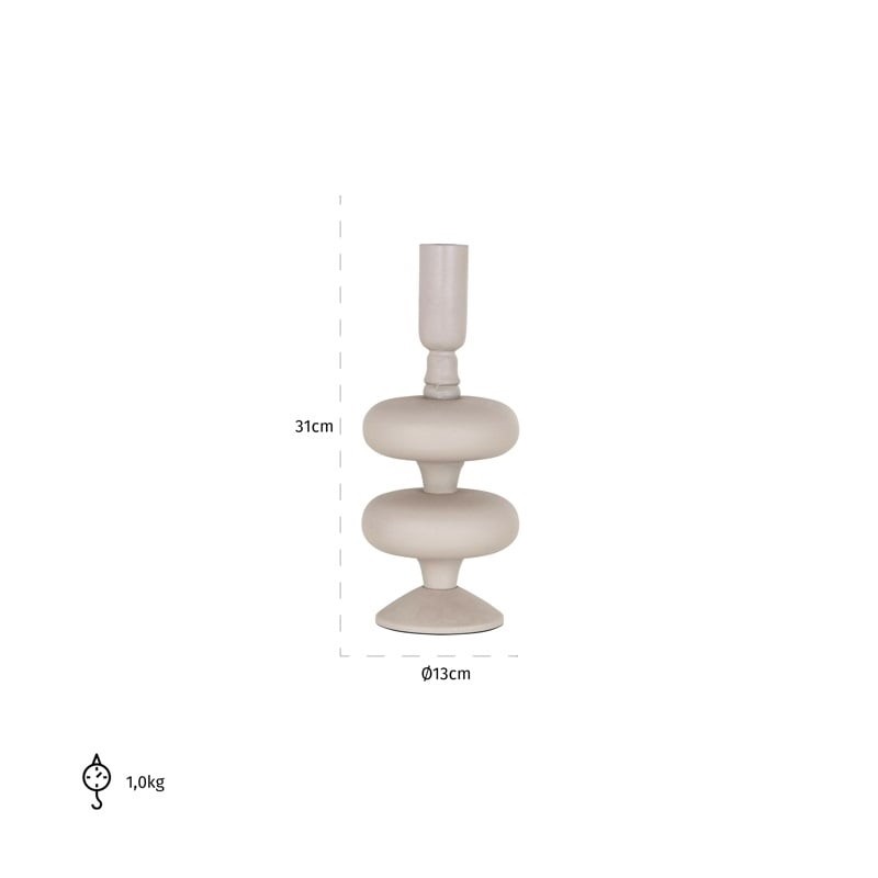 RICHMOND świecznik TILLY S beżowy