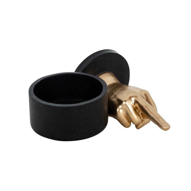 RICHMOND pojemnik dekoracyjny JENTO czarno-złoty