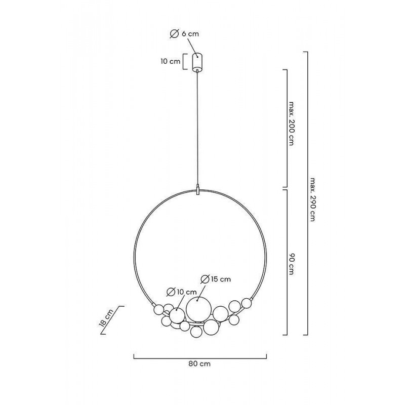 MOOSEE lampa wisząca ROCIO czarna