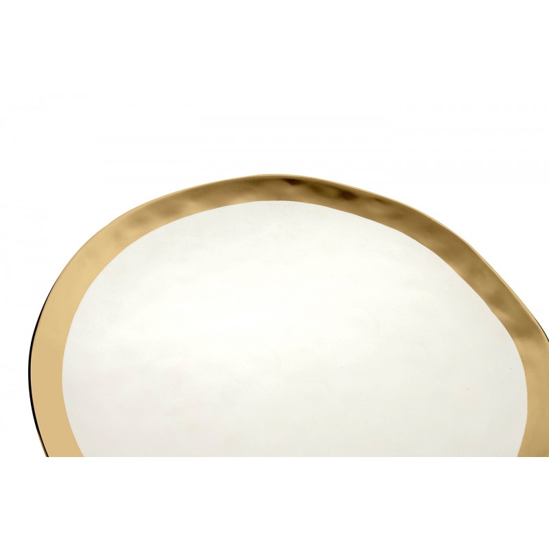 KARE talerz BELL 31 cm biało-złoty