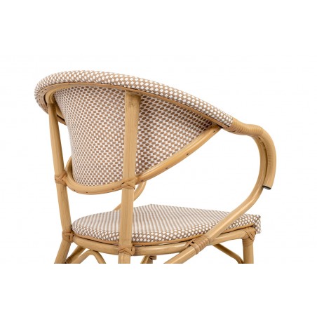 Krzesło BISTRO PARIS ARM jasnobrązowe rattan