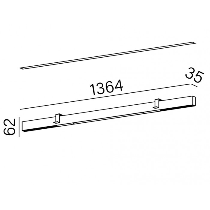 Aqform RAFTER mix 136 cm LED wpuszczany