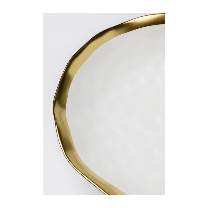 KARE talerz głęboki BELL 20 cm biało-złoty