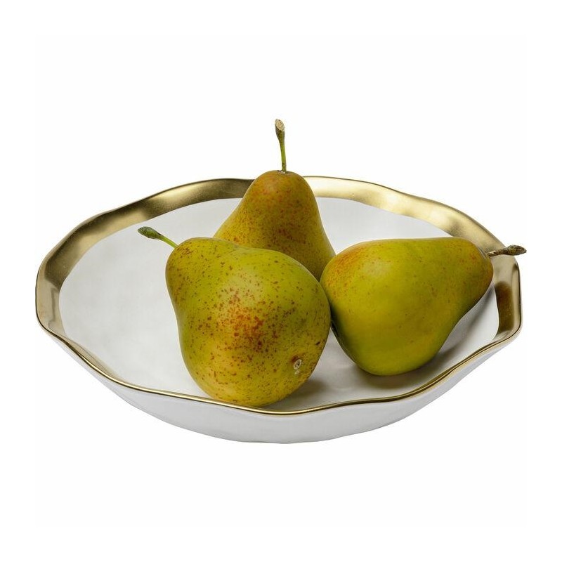 KARE talerz głęboki BELL 20 cm biało-złoty