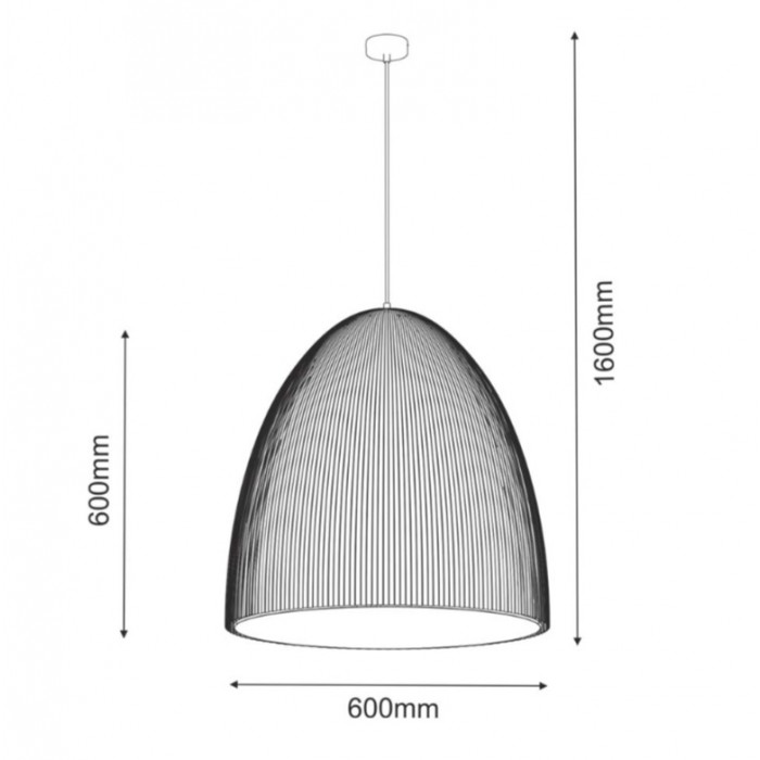 Shilo Lampa wisząca Gandra- Biała (60×60 cm)