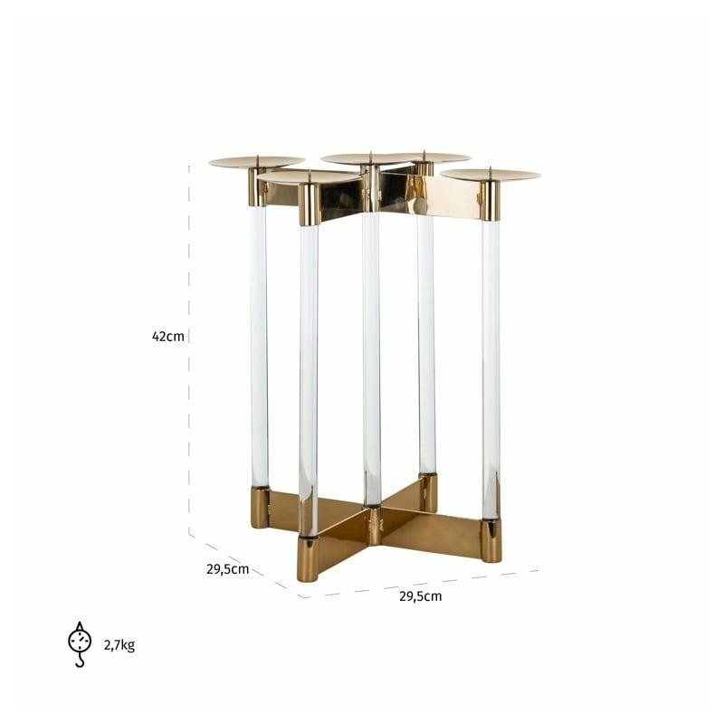 RICHMOND świecznik YAIRA złoty