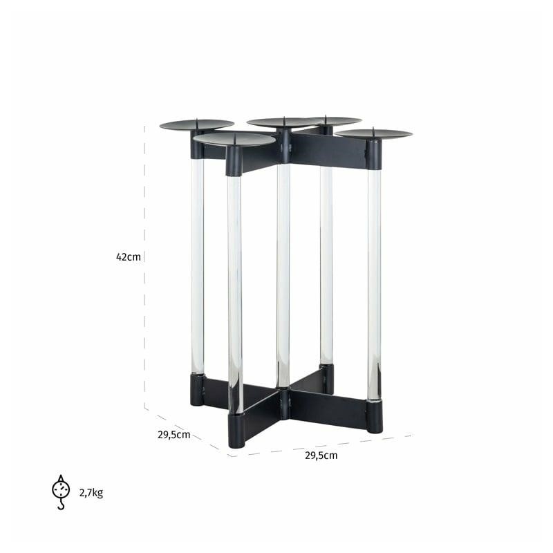 RICHMOND świecznik YAIRA czarny