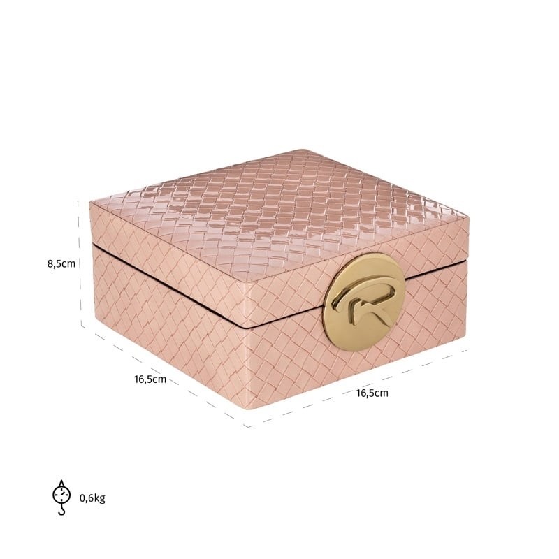 RICHMOND pojemnik na biżuterię ROSALY S   różowe