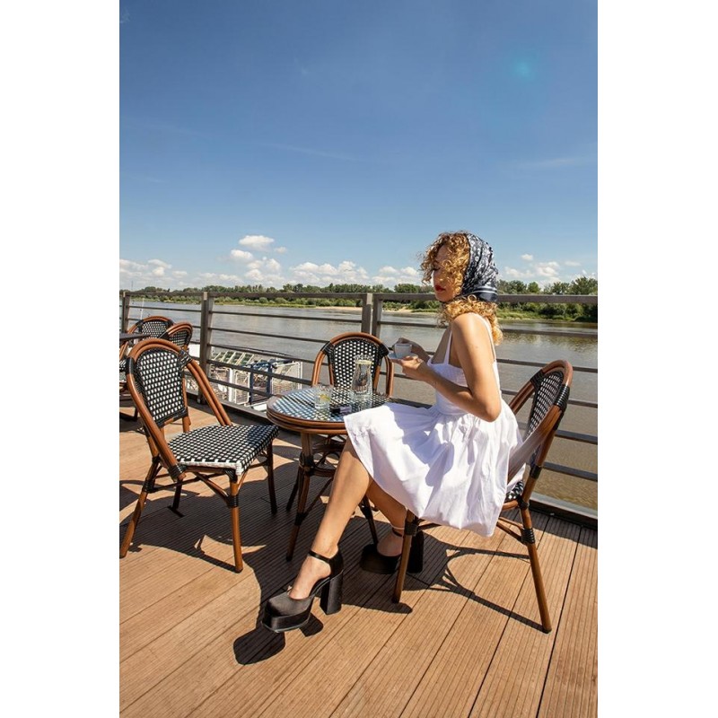 Krzesło CAFE PARIS brązowe rattan