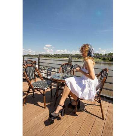 Krzesło CAFE PARIS brązowe rattan