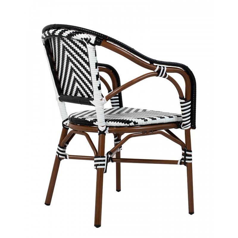 Krzesło CAFE AZURE biały / czarny