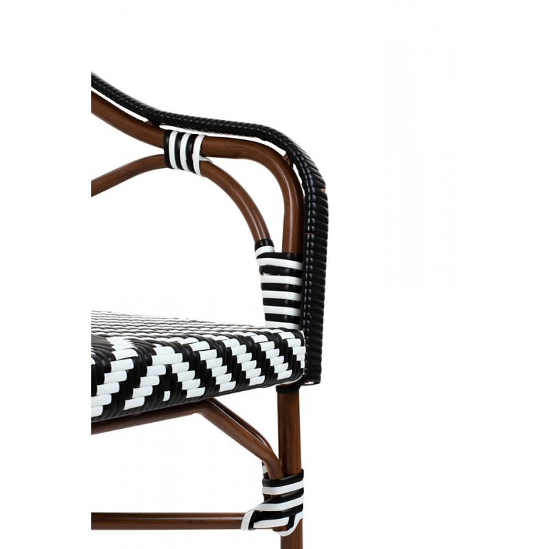 Krzesło CAFE AZURE biały / czarny