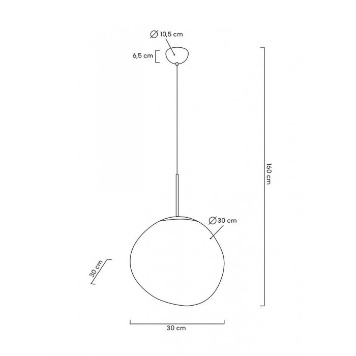 MOOSEE lampa wisząca FUSION 30 miedziana  - akryl
