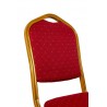 Krzesło bankietowe HEROS czerwone /       złote