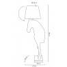 Lampa podłogowa KOŃ HORSE STAND M biała  - włókno szklane