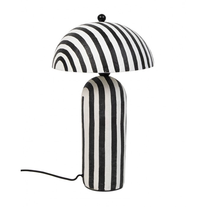 KARE lampa stołowa STRISCE 48 cm          biało-czarna