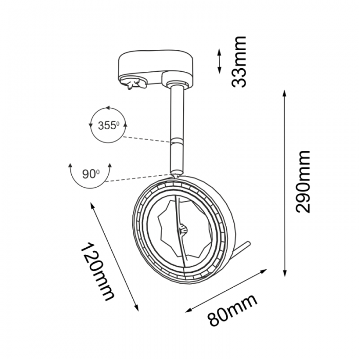 Shilo Lampa Do Szynoprzewodu Fussa IP20 Biała 7677