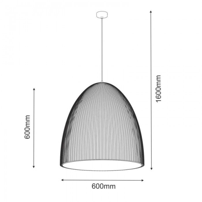 Shilo Lampa wisząca Gandra- Platynowa (60×60 cm)