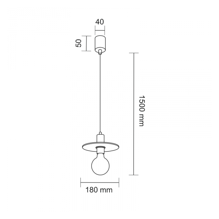 Shilo Lampa Wisząca Ikeda IP20 Czarna 7982
