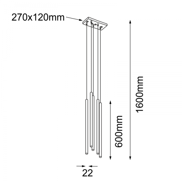 Shilo Lampa Wisząca Kosame IP20 Czarna 7848