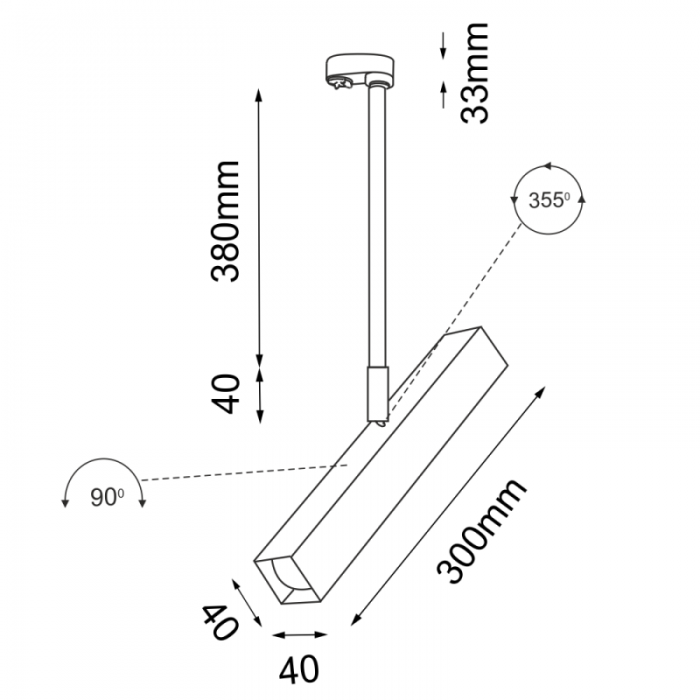 Shilo Reflektor Do Szynoprzewodu Mitsuma IP20...