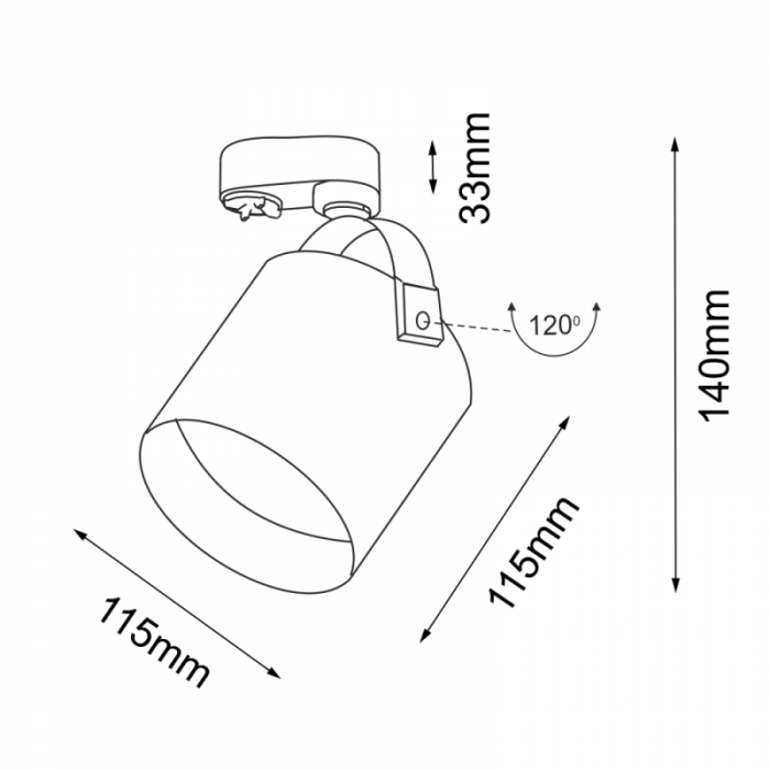 Shilo Lampa Do Szynoprzewodu Tenri IP20 Biała 7702