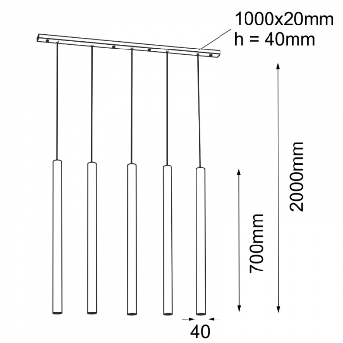 Shilo Lampa Wisząca Yabu IP20 Biała 7575