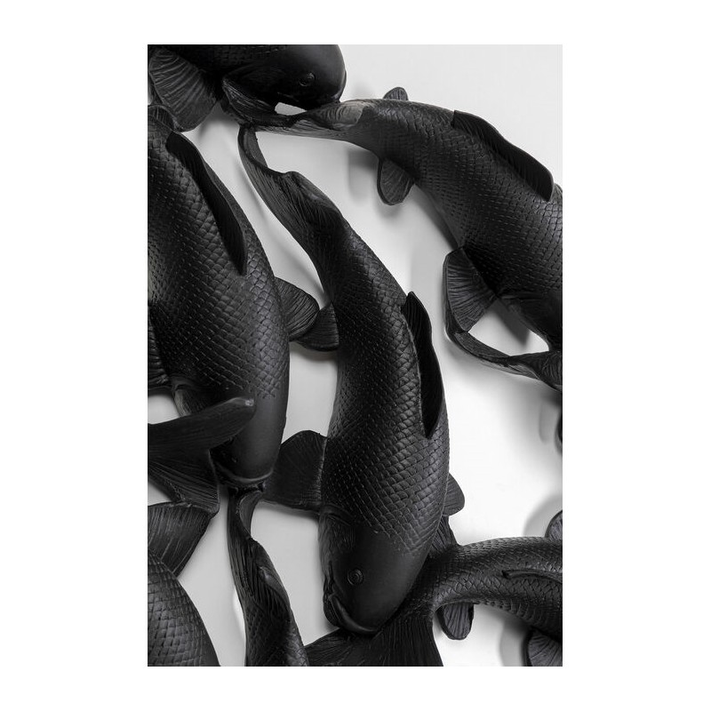 Kare Dekoracja Ścienna School Of Koi 160  Czarna