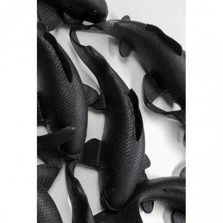 Kare Dekoracja Ścienna School Of Koi 160  Czarna