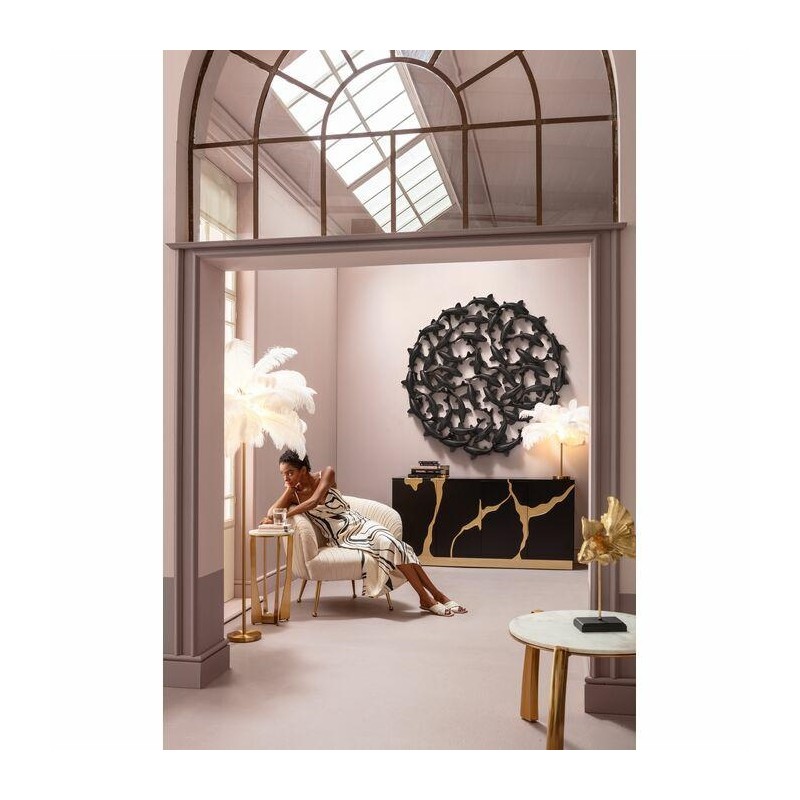 Kare Dekoracja Ścienna School Of Koi 160  Czarna