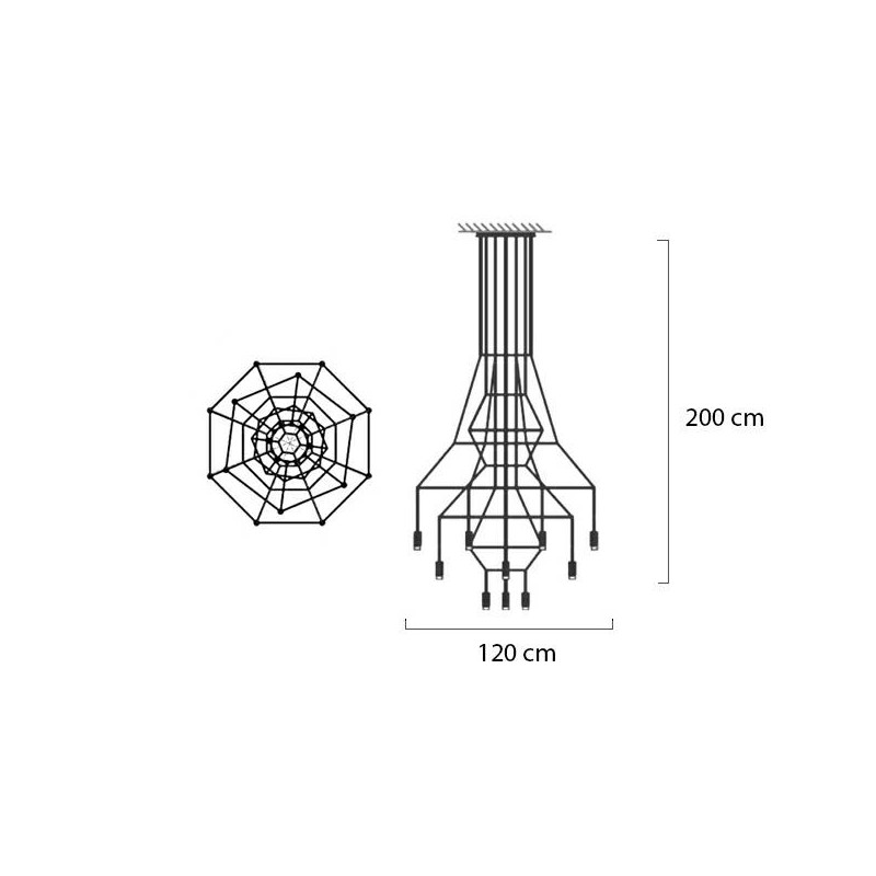 Lampa Wisząca Flusso 20 Czarna