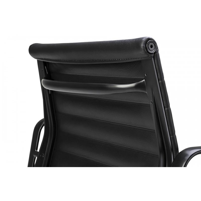 Fotel Biurowy Body Prestige Plus Czarny  - Skóra Naturalna, Aluminium