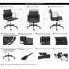 Fotel Biurowy Body Prestige Plus Czarny  - Skóra Naturalna, Aluminium