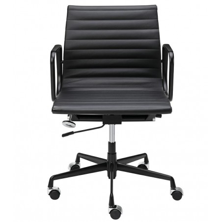 Fotel Biurowy Body Prestige Plus Czarny  - Skóra Naturalna, Aluminium