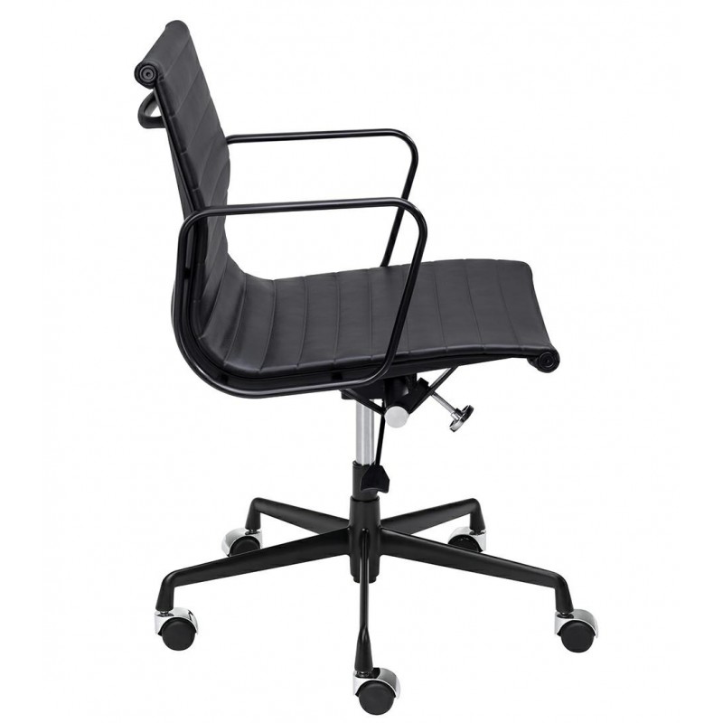 Fotel Biurowy Body Prestige Plus Czarny  - Skóra Naturalna, Aluminium