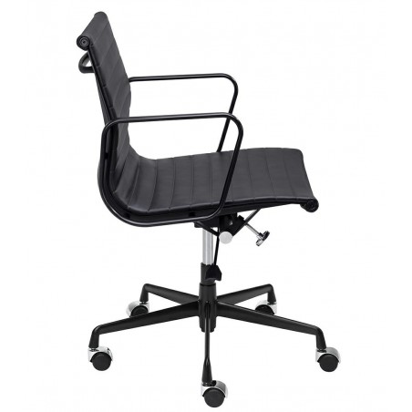 Fotel Biurowy Body Prestige Plus Czarny  - Skóra Naturalna, Aluminium