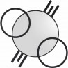 Kare Lustro Ścienne Triple Circle         124X119 Cm