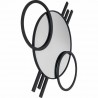Kare Lustro Ścienne Triple Circle         124X119 Cm