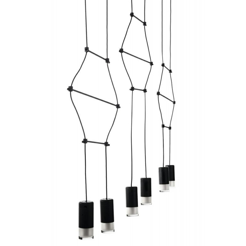 Lampa Wisząca Flusso Line 6 Czarna