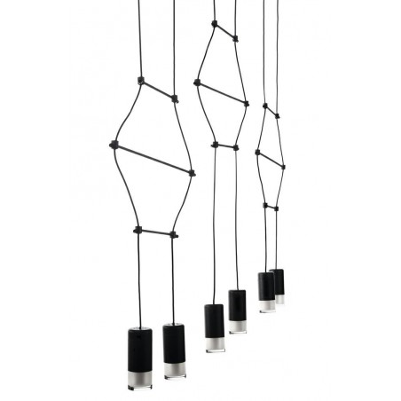Lampa Wisząca Flusso Line 6 Czarna