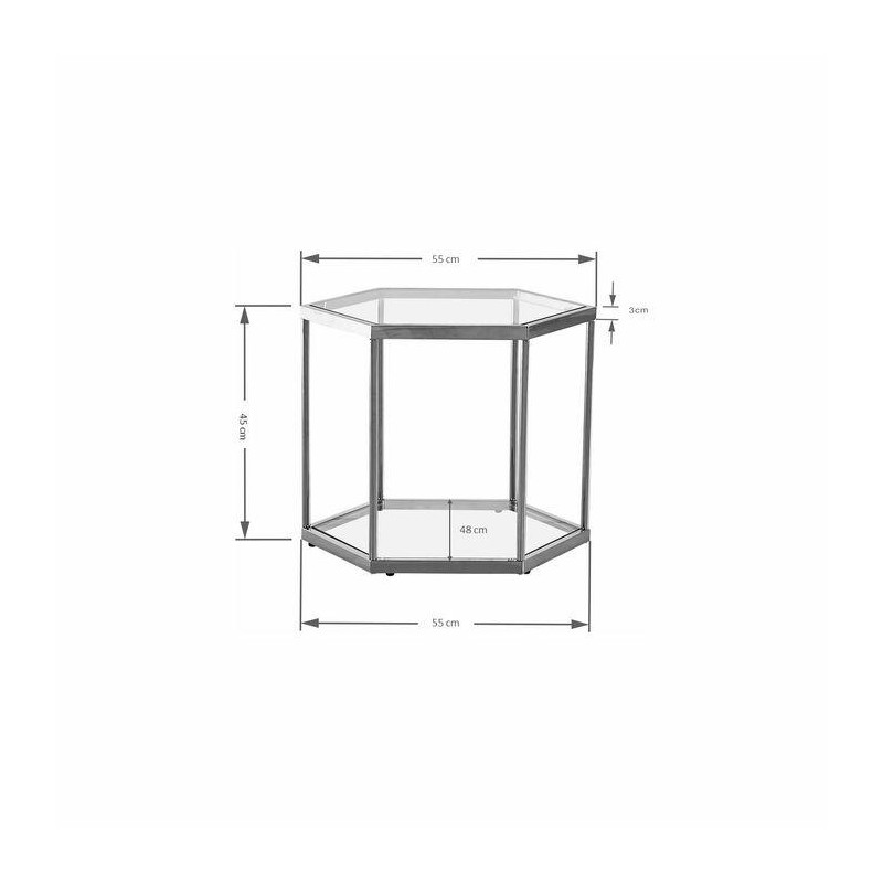 Kare Stolik Kawowy Comb Gold 45 Złoty