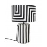 Kare Lampa Stołowa Strisce 44 Cm          Biało-Czarna