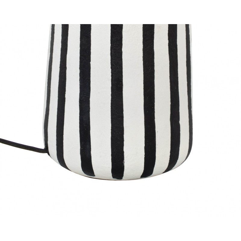 Kare Lampa Stołowa Strisce 44 Cm          Biało-Czarna