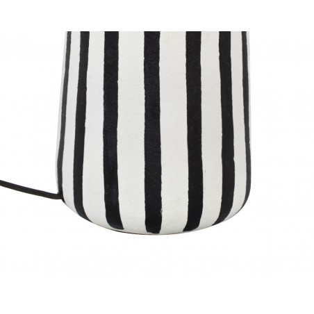 Kare Lampa Stołowa Strisce 44 Cm          Biało-Czarna
