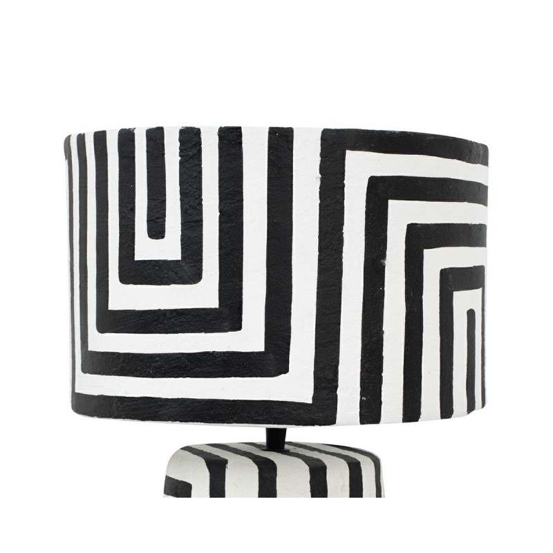 Kare Lampa Stołowa Strisce 44 Cm          Biało-Czarna