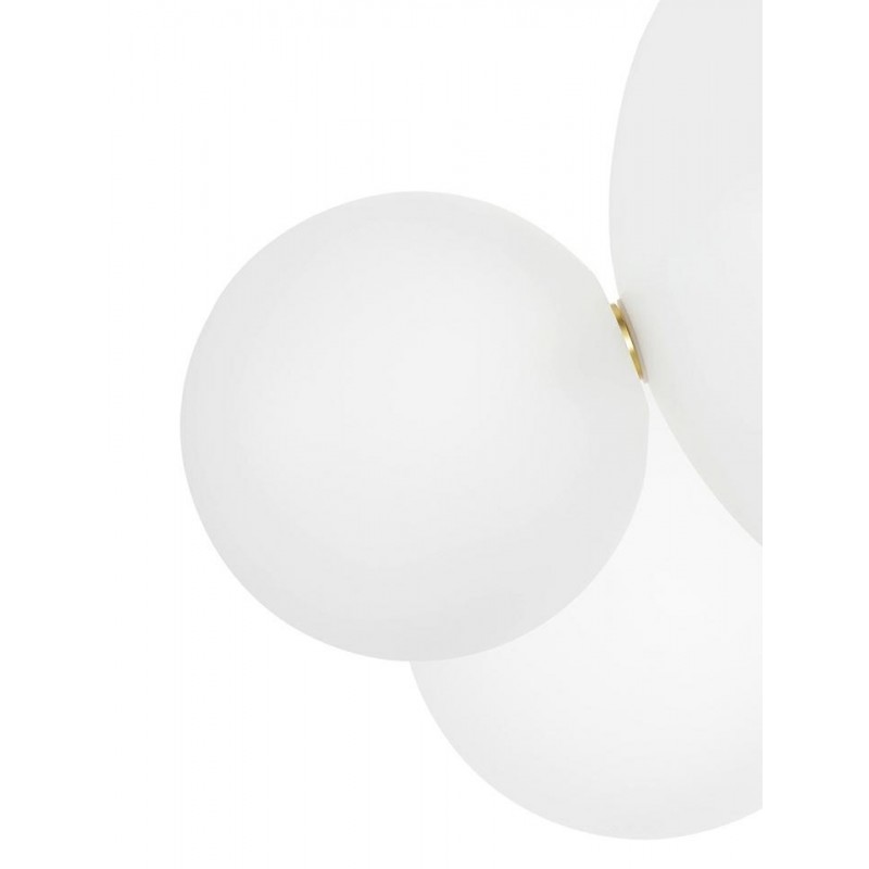 Lampa Wisząca Capri Line 3 Złota / Biała  - 180 Led, Aluminium, Szkło